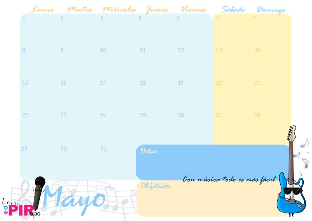 Planning de mayo